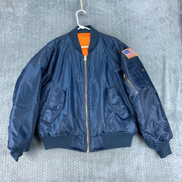 Rothco Other - Rothco MA-1 Flight Jacket Mens Medium  Ultra Force Blue Flag‎